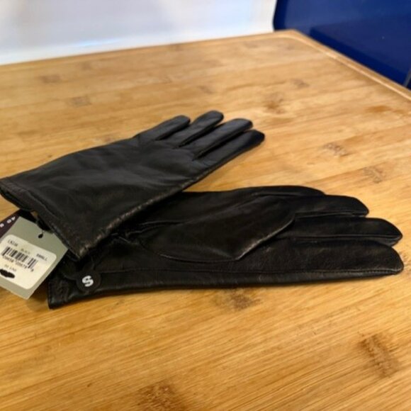 Black leather gloves with Thinsulate - NWT - Picture 15 of 16